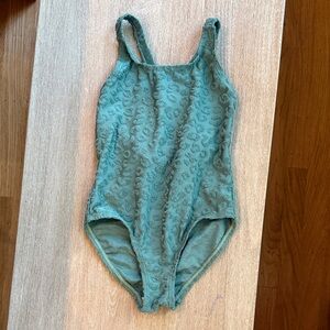 Zara Textured Green Swimsuit